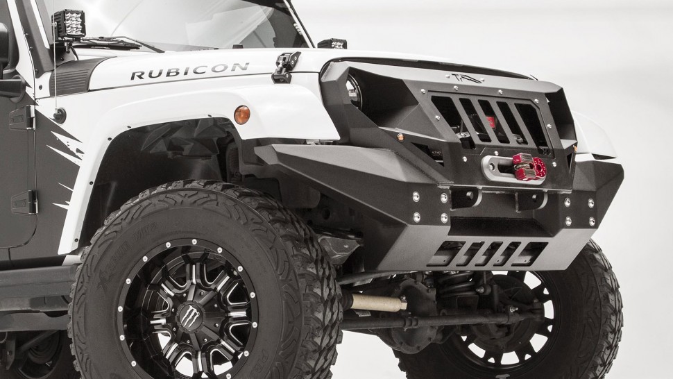 Fab Fours GR1010-1 Grumper Front Full Width Bumper Jeep Wrangler JK 07-18