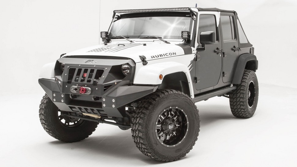 Fab Fours GR1010-1 Grumper Front Full Width Bumper Jeep Wrangler JK 07-18