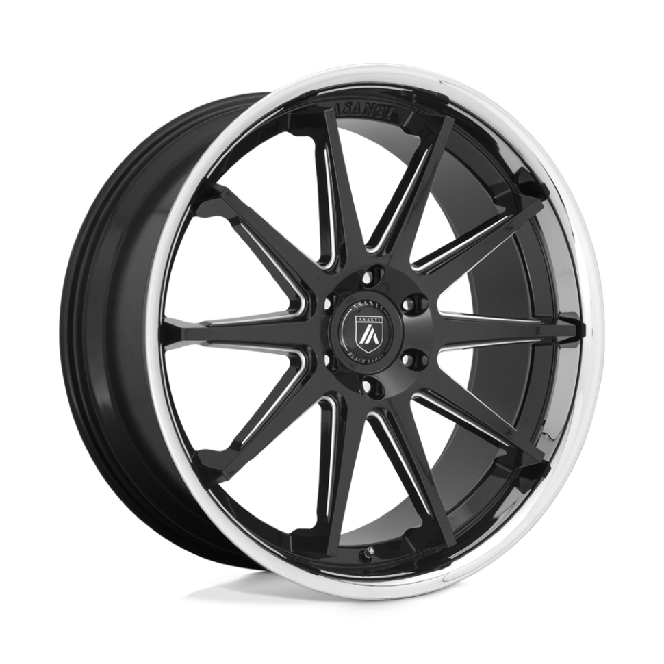 Колесный диск Asanti Wheels Emperor Gloss Black Milled W/Chrome Lip 22x10 ET+30 ABL29-22105230BK