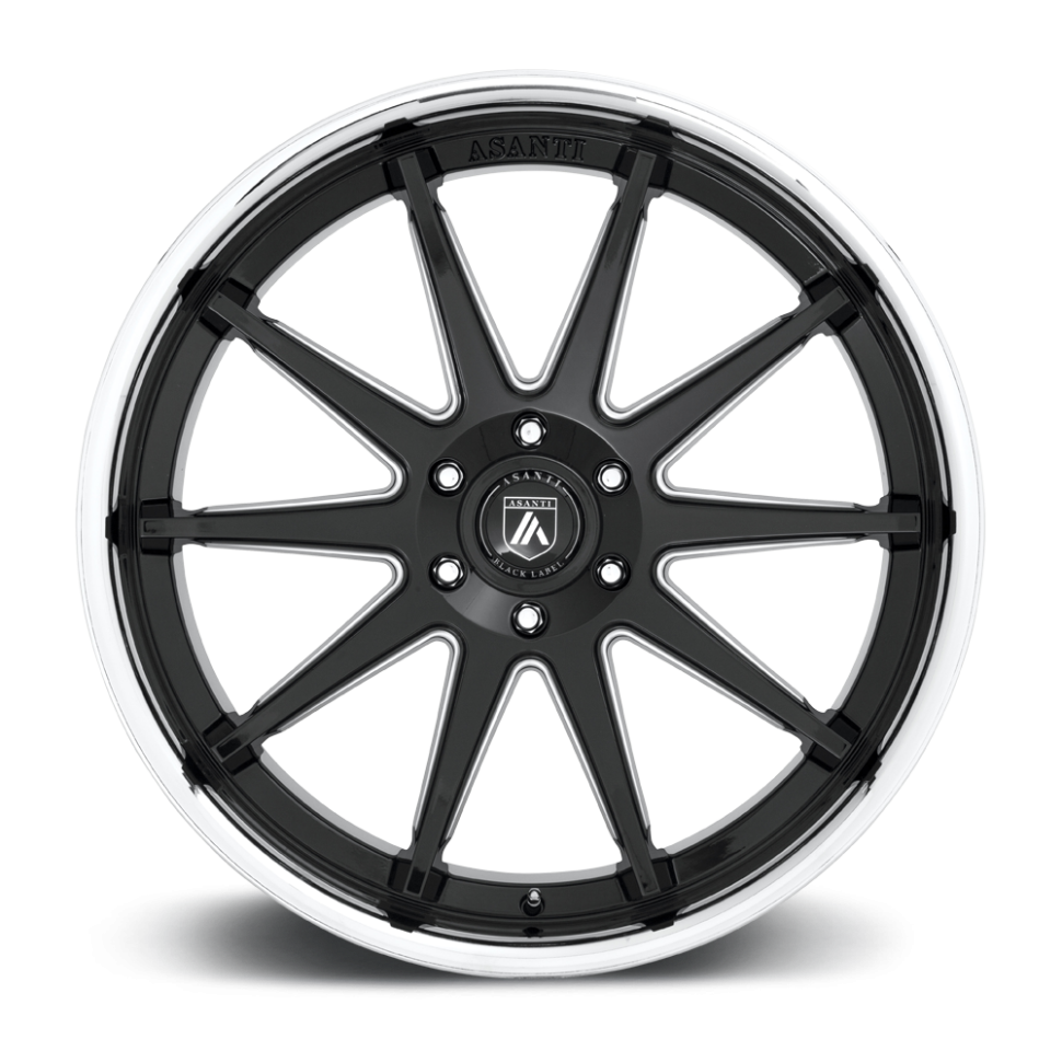 Колесный диск Asanti Wheels Emperor Gloss Black Milled W/Chrome Lip 22x10 ET+30 ABL29-22105230BK