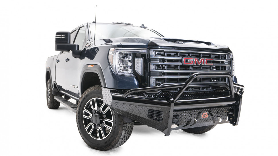 Передний бампер с центральной дугой Black Steel GMC Sierra 2500/3500 11-14 Fab Fours GM11-S2862-1