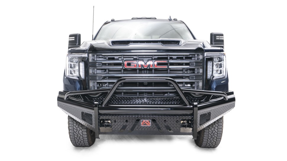 Передний бампер с центральной дугой Black Steel GMC Sierra 2500/3500 11-14 Fab Fours GM11-S2862-1