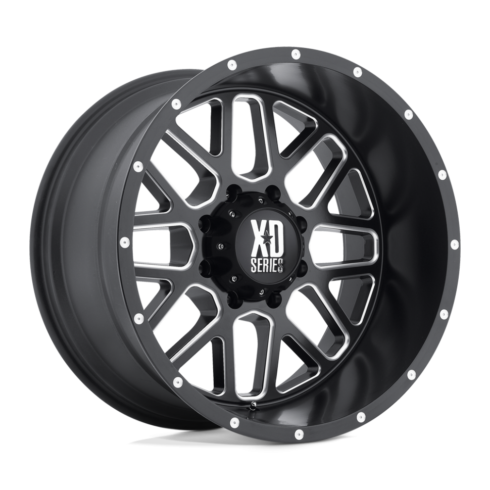 XD Wheels XD82021080924NRC Grenade Wheel Satin Black Milled W/Red Tinted Clear Coat 20x10 -24