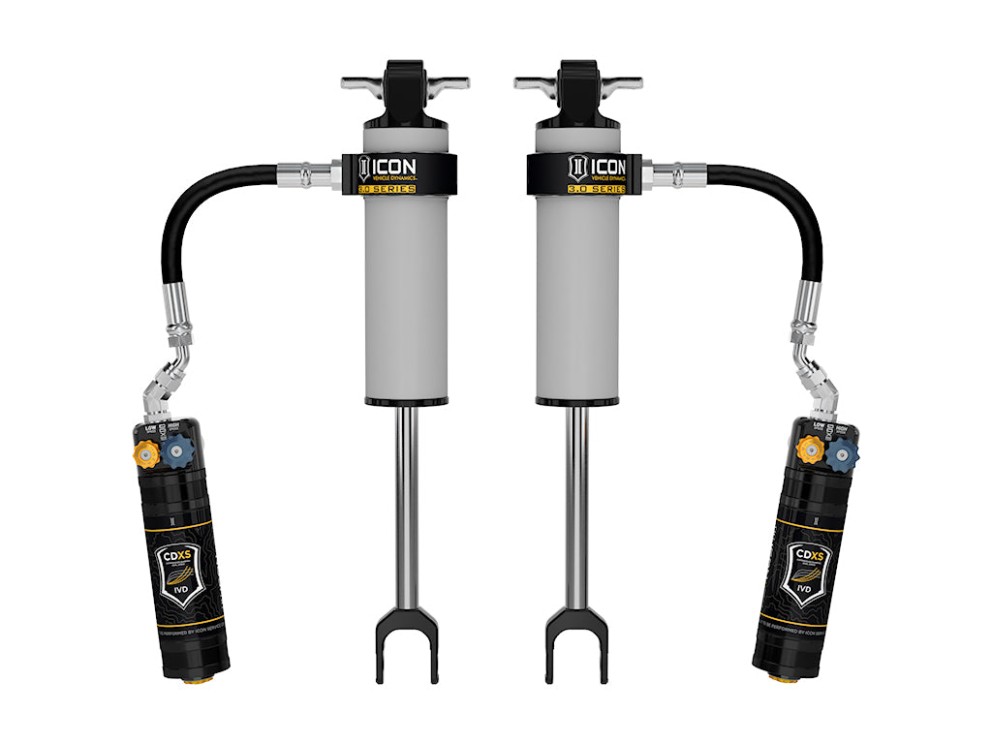 Icon Vehicle Dynamics 71704XP 3.0 VS Remote Reservoir CDXS Rear Reservoir Adjustable Shock Lift 0-3.5" Chevrolet Silverado/GMC Sierra 2500/3500 AT4/AT4X/ZR2 20-26 Pair