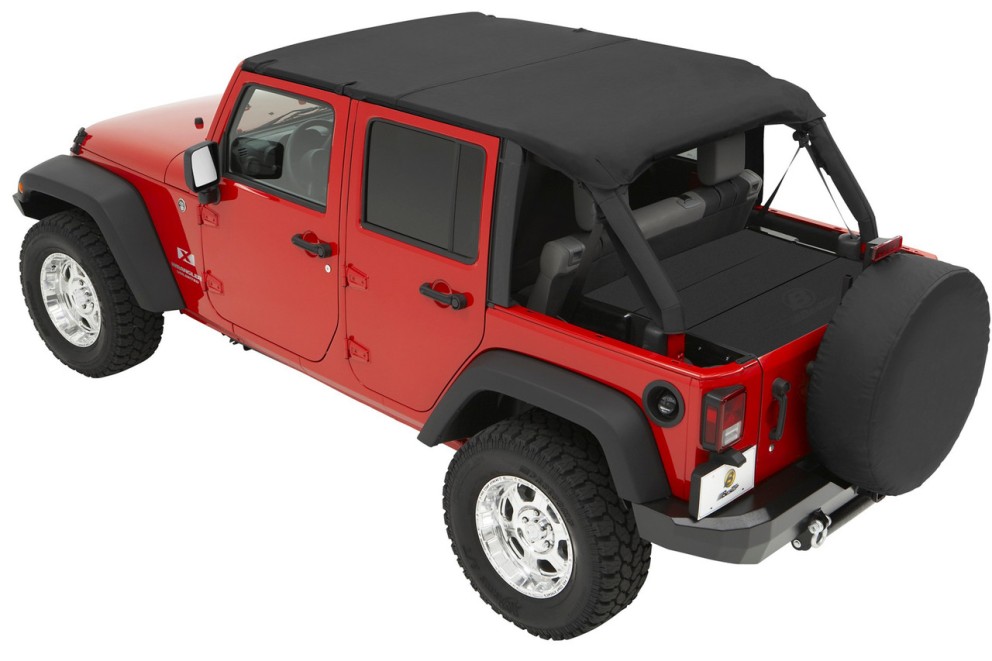 Safari Bikini Top Black Diamond Jeep Wrangler JK 07-09 4 Door Bestop 5258135