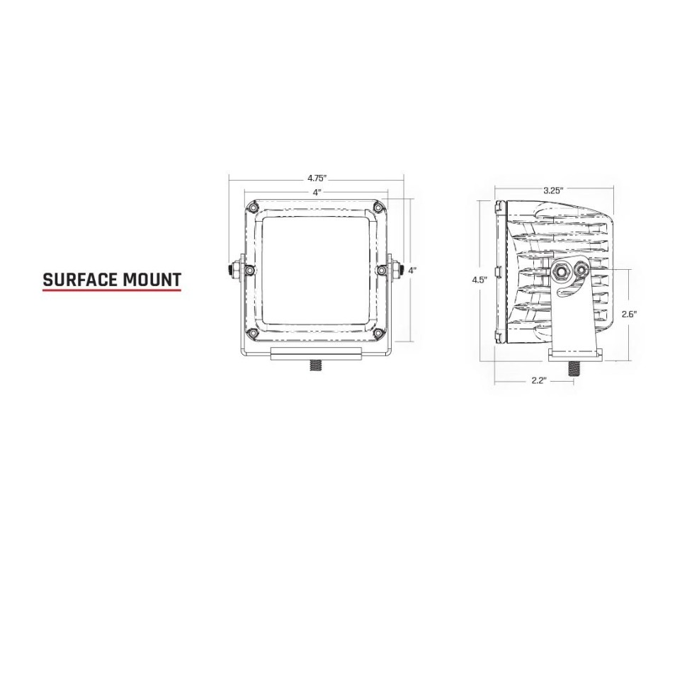 Комплект дополнительных Led фар 4x4" Hyperspot DXL Rigid Industries 322413