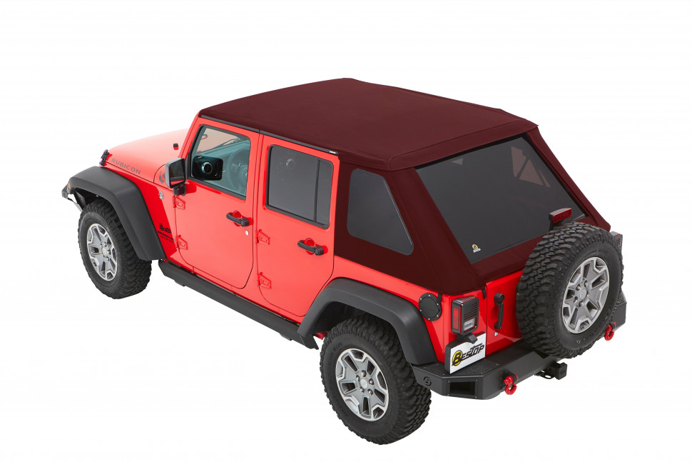 Мягкая крыша софт топ Jeep Wrangler JK 07-18 4 Door (Crushed Red Pepper) Trektop Bestop 5685368