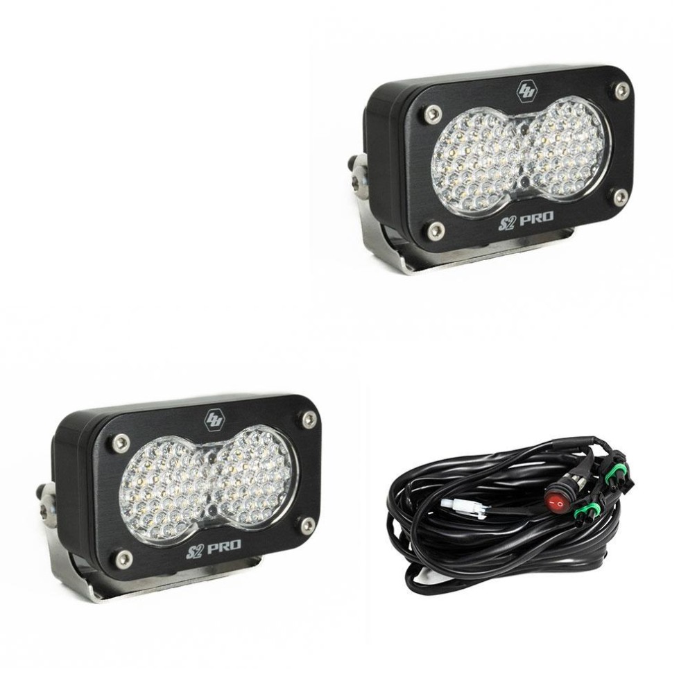 Комплект дополнительных LED фар 1.76x2.93" Work/Scene S2 Pro Baja Designs 487806