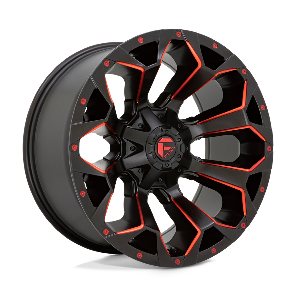 Fuel Off Road D78722007047 Assault Wheel Matte Black Milled With Red Tint 22x10 -18