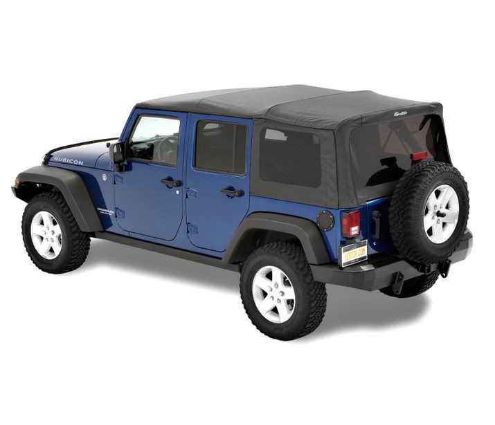 Мягкая крыша Supertop Soft Top Black Diamond Jeep Wrangler JK 07-18 4 Door Bestop 5472335