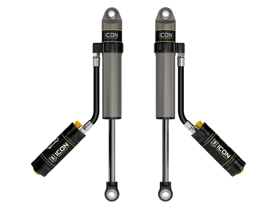 Icon Vehicle Dynamics 87843CP 2.5 VS Remote Reservoir CDCV Rear Reservoir Adjustable Shock Lift 2" Nissan Patrol Y61 97-23 Pair