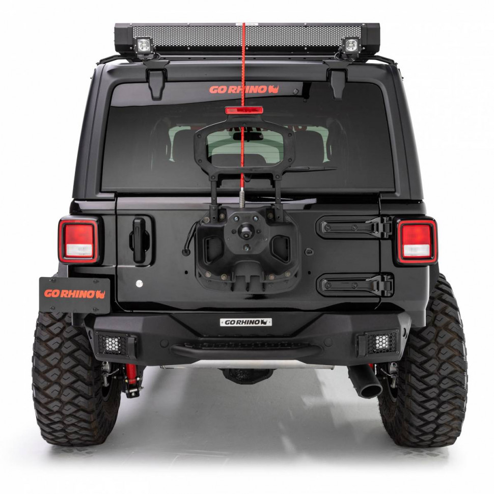 Задний бампер Jeep Wrangler JL 18-23 Rockline Stubby Go Rhino 371100T