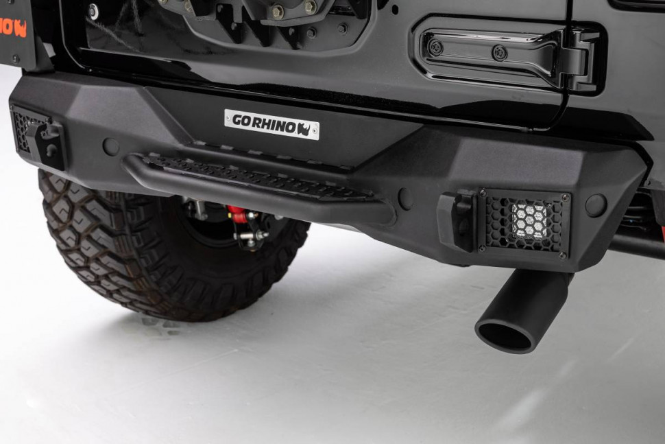 Задний бампер Jeep Wrangler JL 18-23 Rockline Stubby Go Rhino 371100T