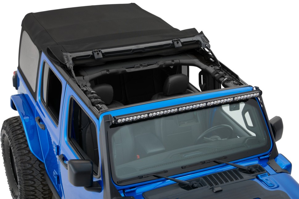Мягкая крыша Supertop Soft Top Premium Black Twill Jeep Wrangler JL 18-26 4 Door Bestop 5472617