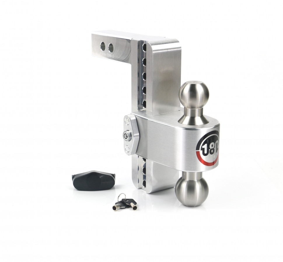 Weigh Safe LTB8-2 Drop Hitch 180 Adjustable 8" With 2" Shank And Stainless Steel Ball