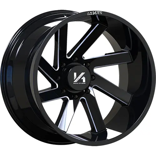 Arkon Off-Road K10120201745 Lincoln Wheel Gloss Black With Milled Spoke Edges 20x12 -51