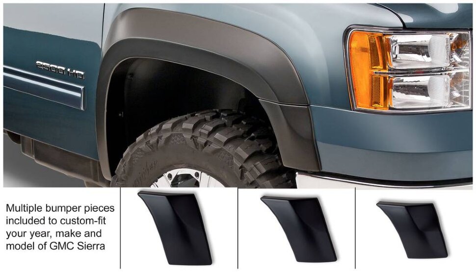 Bushwacker 40954-02 Extend A Fender Flares Set 4 PC GMC Sierra 1500 07-13