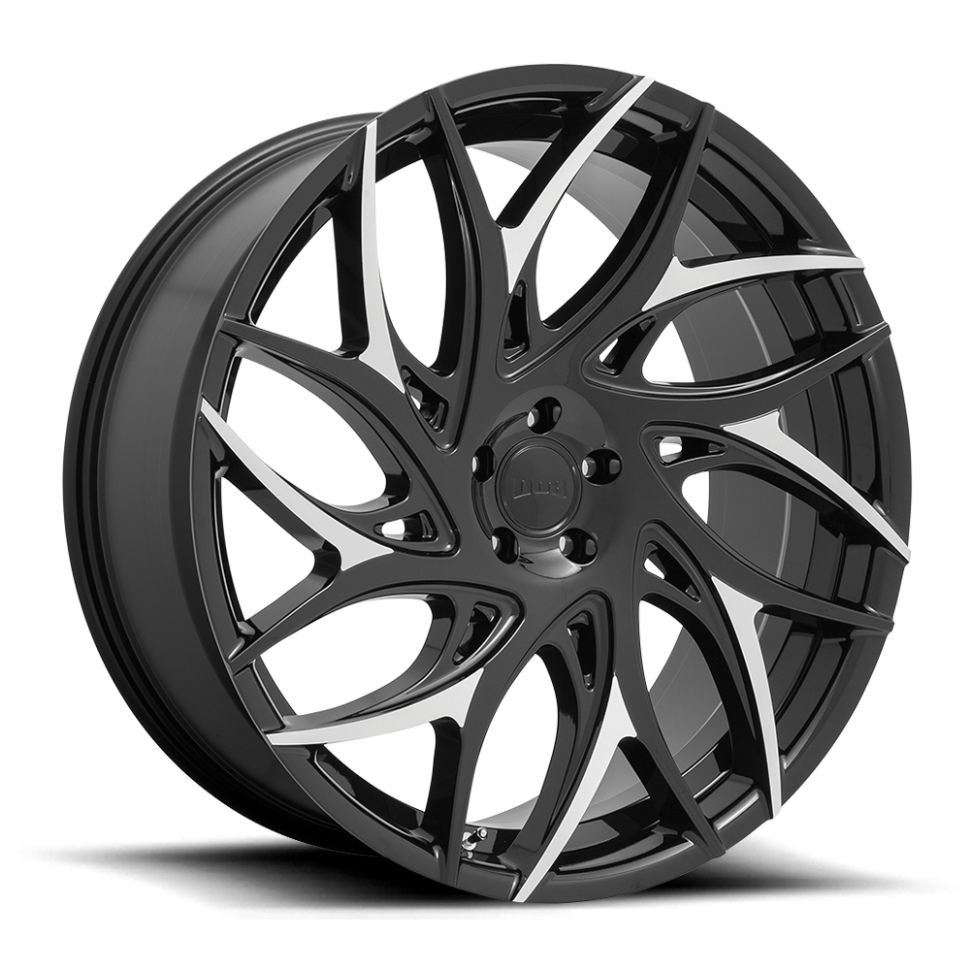 DUB Wheels S2592400B4+25 G.O.A.T S259 Wheel Gloss Black W/Machined Spokes 24x10 +25