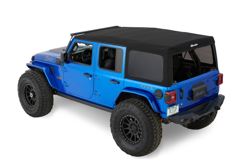 Мягкая крыша Supertop Soft Top Black Diamond Jeep Wrangler JL 18-26 4 Door Bestop 5472635