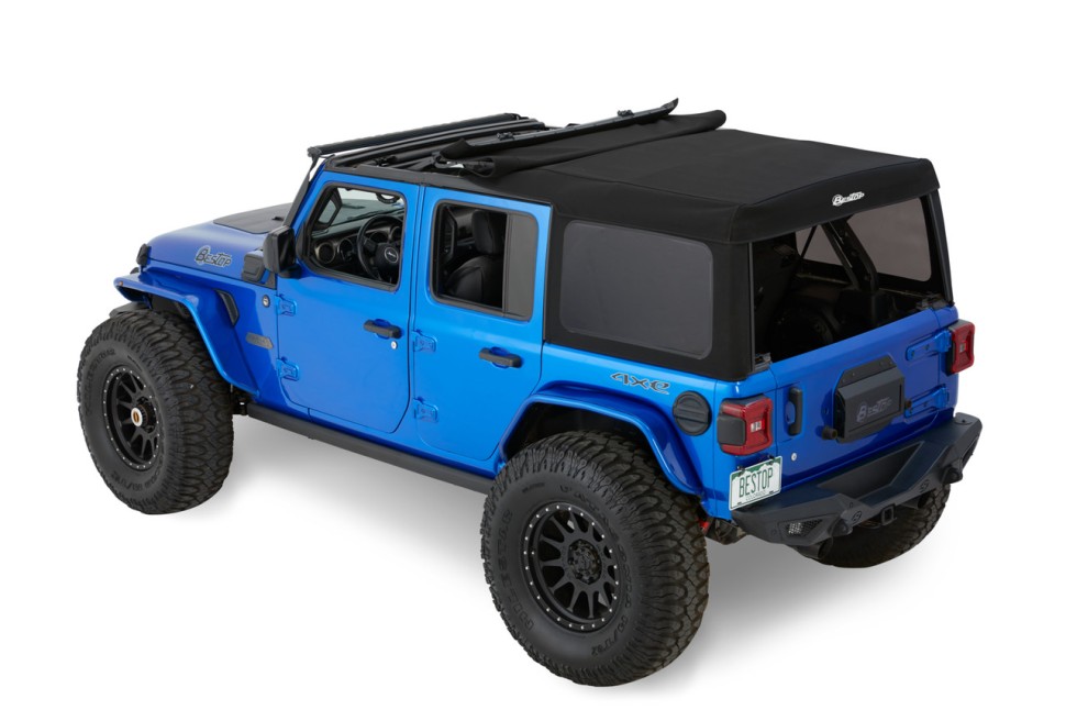 Мягкая крыша Supertop Soft Top Black Diamond Jeep Wrangler JL 18-26 4 Door Bestop 5472635