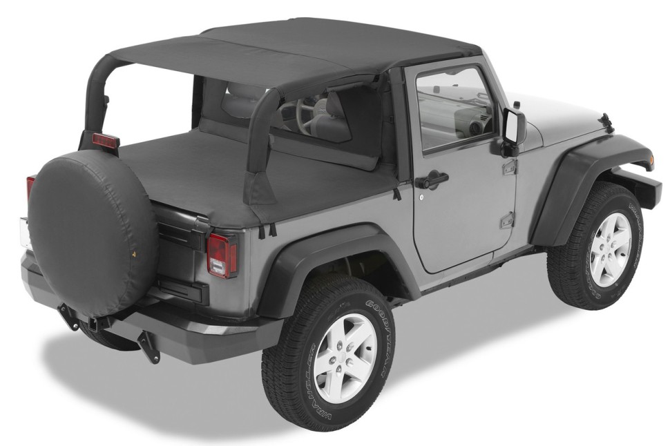 Safari Bikini Top Black Diamond Jeep Wrangler JK 07-09 2 Door Bestop 5258535