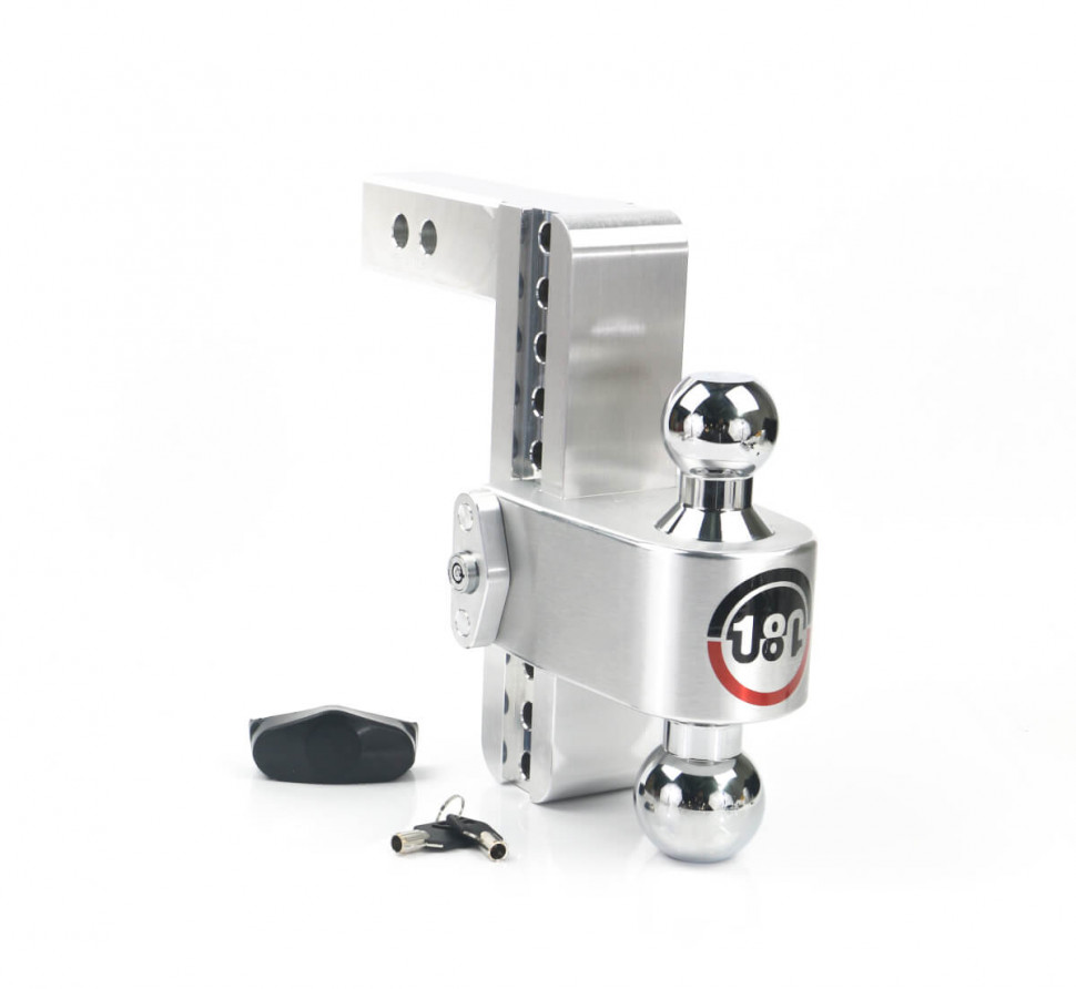 Weigh Safe CTB8-2 Drop Hitch 180 Adjustable 8" With 2" Shank And Chrome Plated Steel Ball