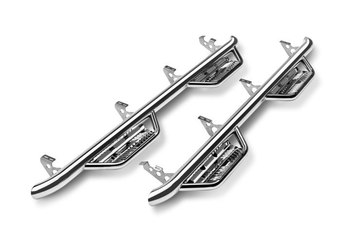 Боковые трубные пороги Jeep Gladiator JT 20-22 Podium LG & SS N-FAB HPJ1980T-SS