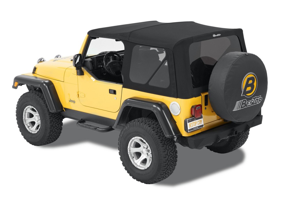 Мягкая крыша Supertop Soft Top Premium Black Twill Jeep Wrangler TJ 97-06 Standard Bestop 5482017