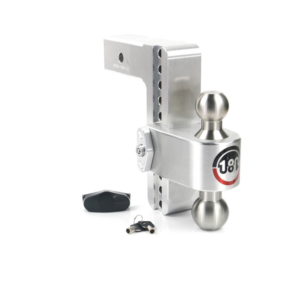 Weigh Safe LTB8-2.5 Drop Hitch 180 Adjustable 8" With 2" Shank And Stainless Steel Ball