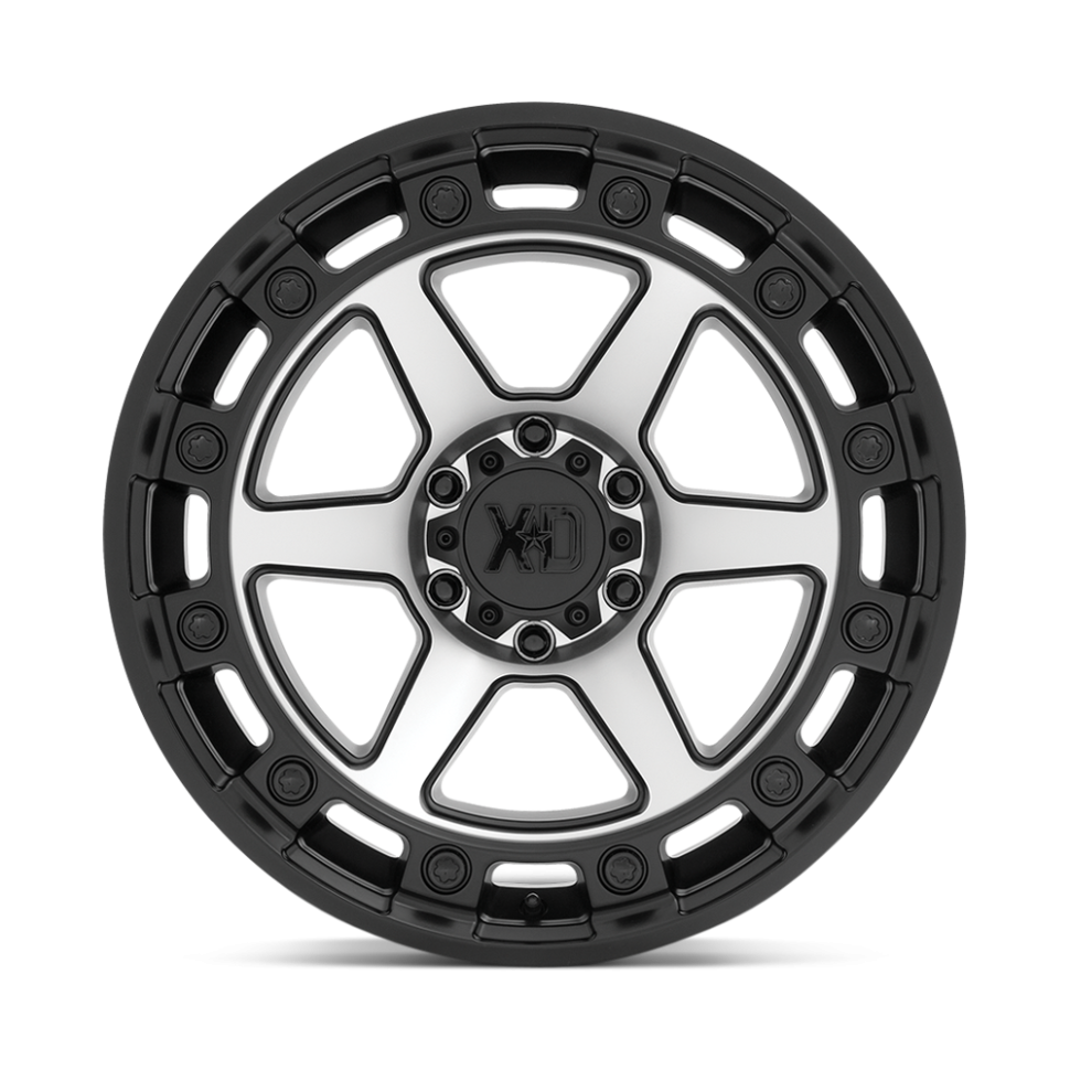 XD Wheels XD86279068500 Raid Wheel Satin Black Machined 17x9