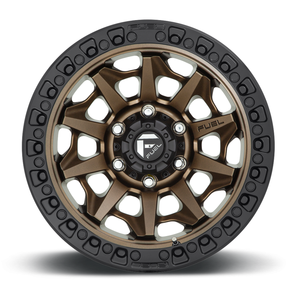 Fuel Off Road D69617907550 Covert Wheel Matte Bronze Black Bead Ring 17x9 +1