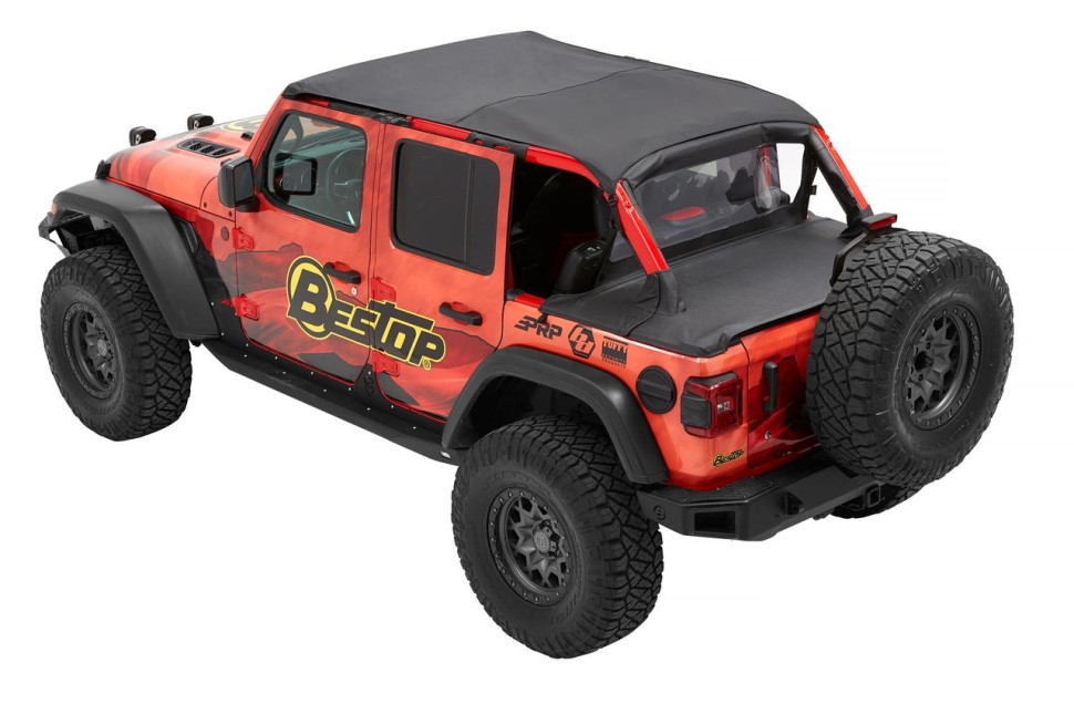 Safari Bikini Top Black Diamond Jeep Wrangler JL 24-26 4 Door Bestop 5261235