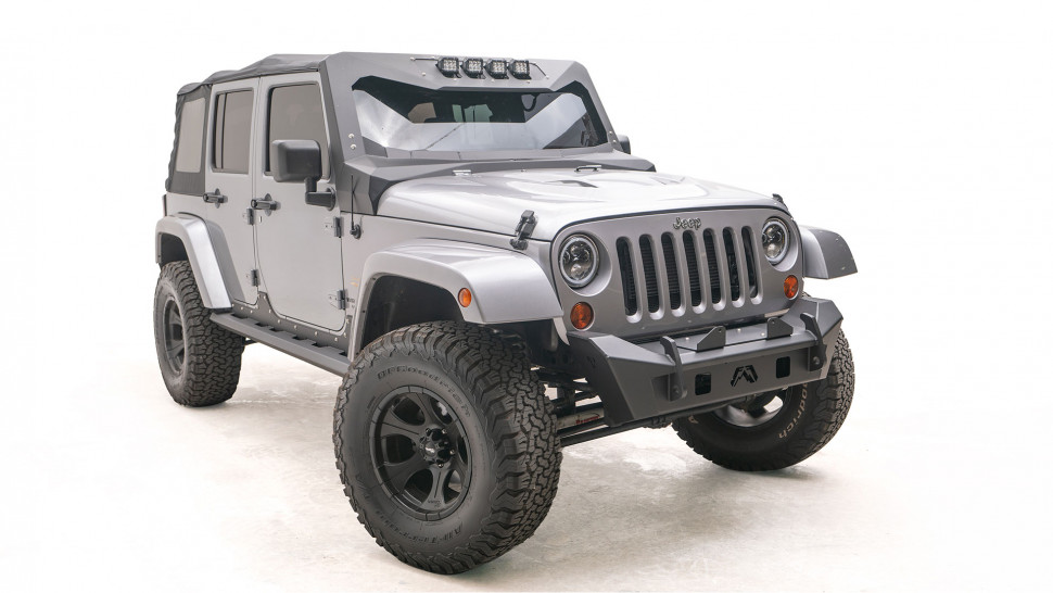 Fab Fours JK07-B1951-1 Stubby Bumper Jeep Wrangler JK 07-18