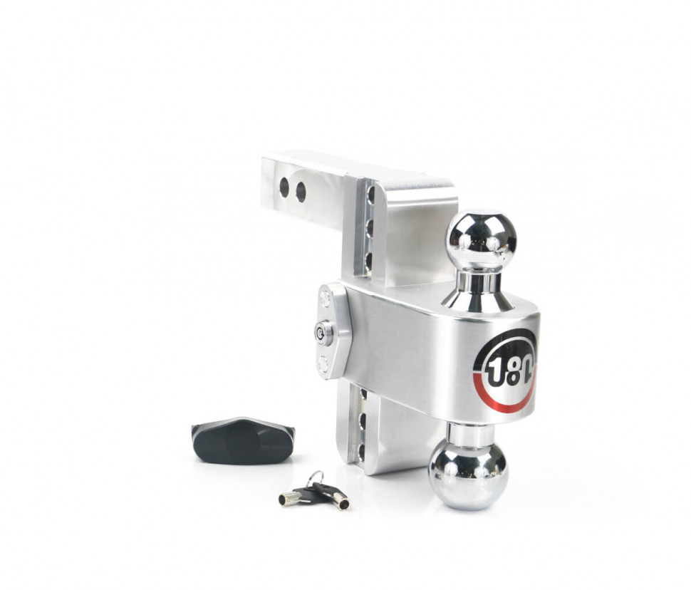 Weigh Safe CTB6-2 Drop Hitch 180 Adjustable 6" With 2" Shank And Chrome Plated Steel Ball