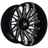 Arkon Off-Road K18126408343 Armstrong Wheel Gloss Black With Milled Spoke Windows 26x14 -81