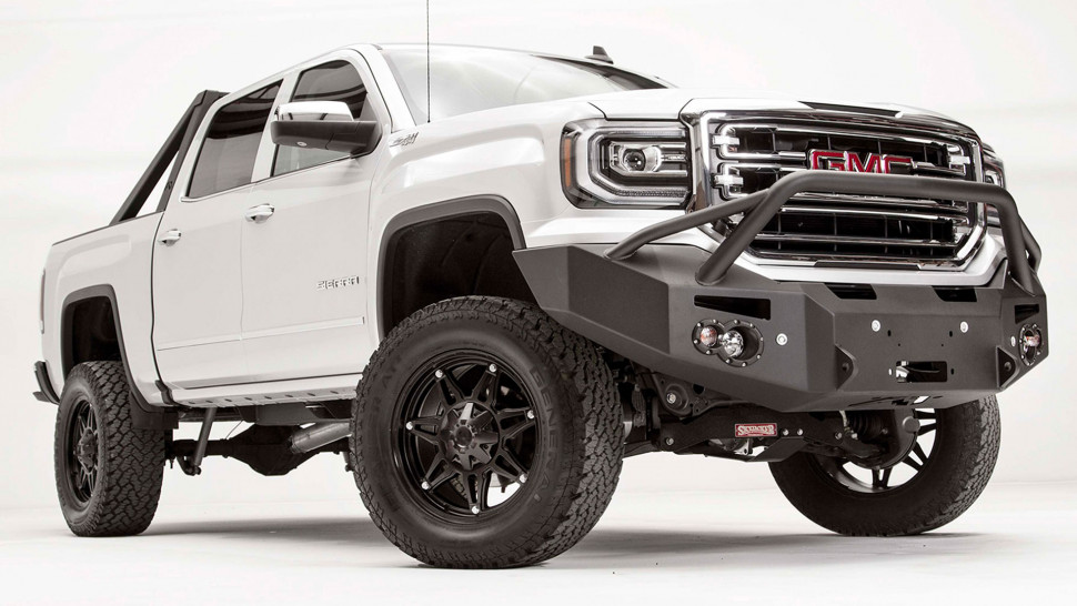Fab Fours GS16-F3952-1 Premium Front Bumper With Pre-Runner Guard GMC Sierra 1500 16-18