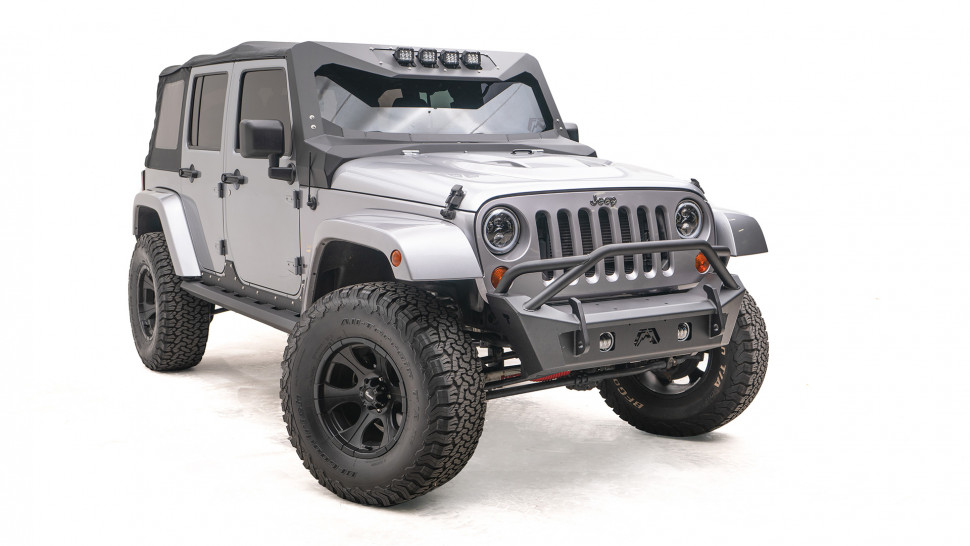 Fab Fours JK07-B1952-1 Stubby Bumper Jeep Wrangler JK 07-18