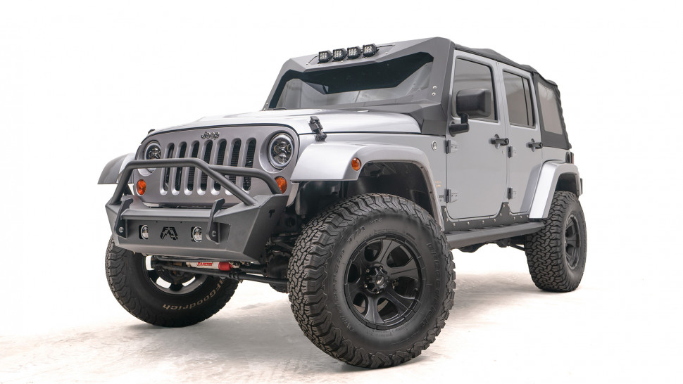 Fab Fours JK07-B1952-1 Stubby Bumper Jeep Wrangler JK 07-18