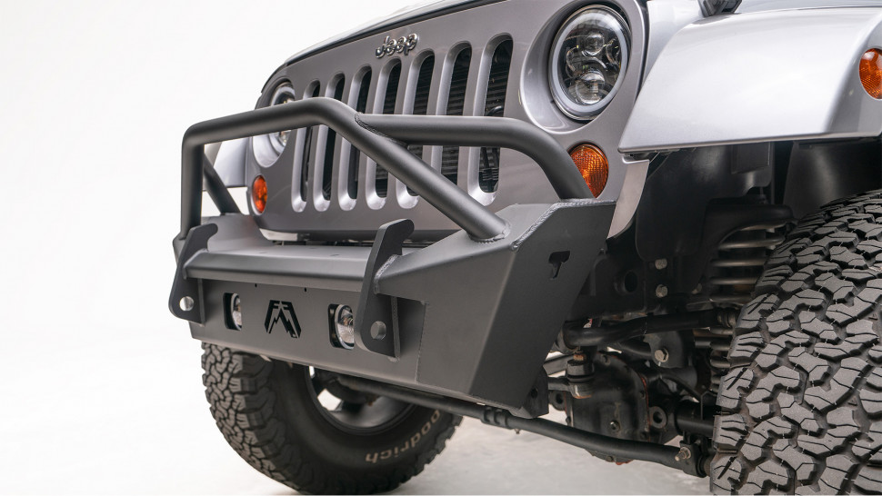 Fab Fours JK07-B1952-1 Stubby Bumper Jeep Wrangler JK 07-18