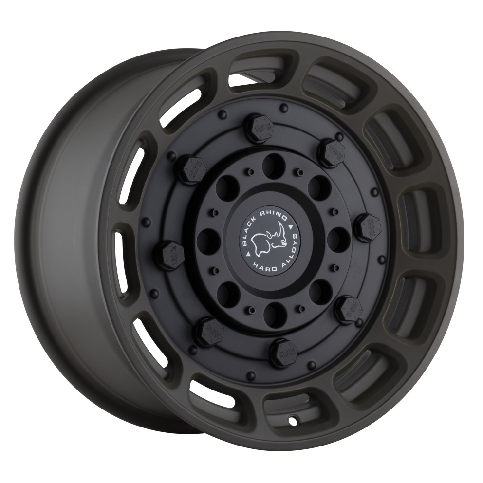 Black Rhino 1785WHG-85127N71 Warthog Wheel Matte Od Green W/Black Center 17x8.5 -18
