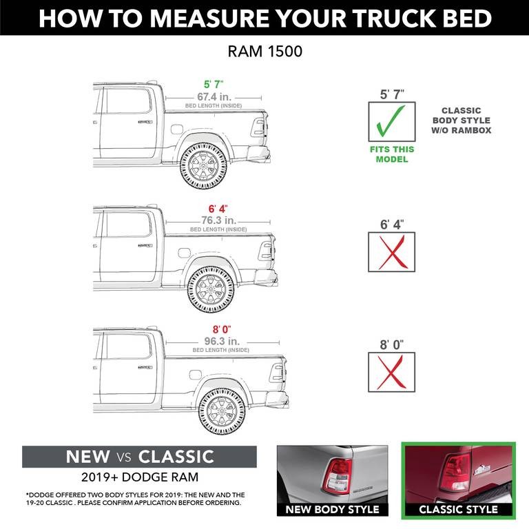Крышка багажника складная Dodge Ram 1500 09-23 5'7" Xceed Extang 85425
