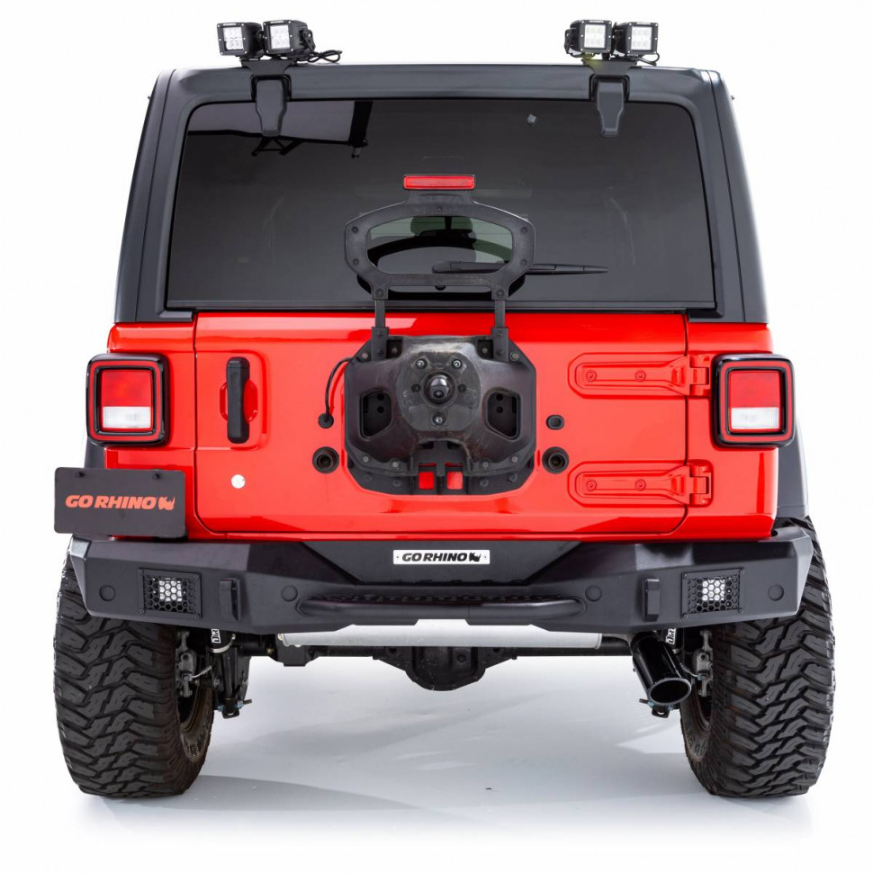 Задний полноразмерный бампер Jeep Wrangler JL 18-23 Rockline Go Rhino 371200T