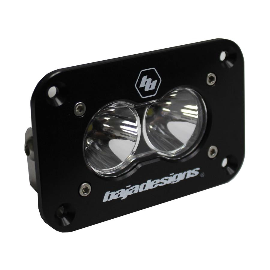Baja Designs 541001 S2 Sport 2.93"x1.68" Spot Led Off-Road Light Flush Mount