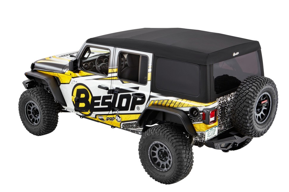 Мягкая крыша Supertop Ultra Soft Top Premium Black Twill Jeep Wrangler JL 18-26 4 Door Bestop 5472517
