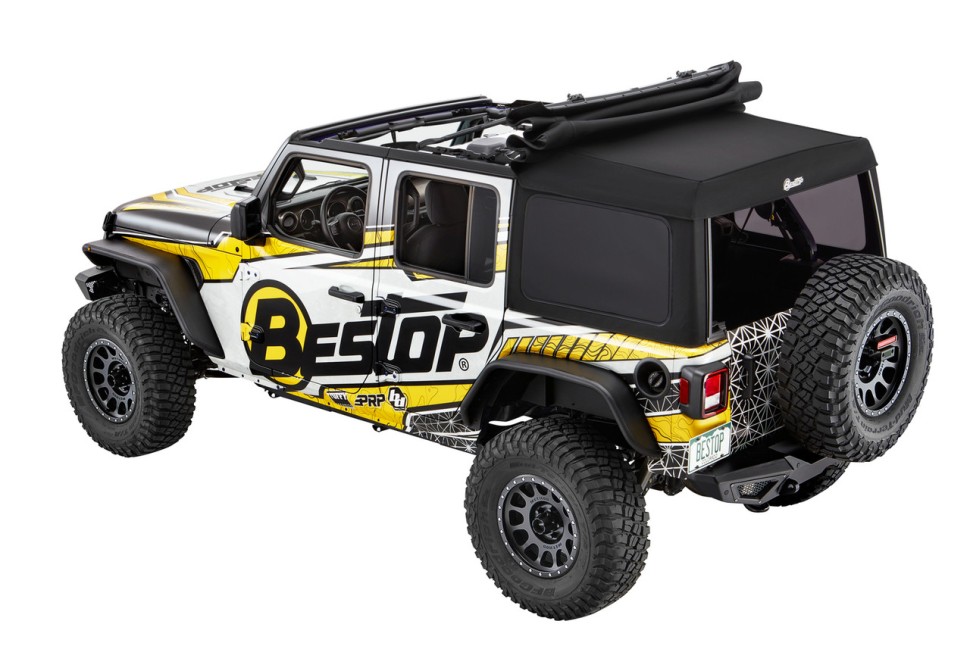 Мягкая крыша Supertop Ultra Soft Top Premium Black Twill Jeep Wrangler JL 18-26 4 Door Bestop 5472517