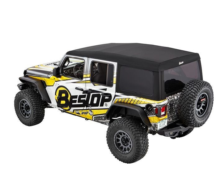 Мягкая крыша софт топ Jeep Wrangler JL 18-22 4 Door (Black Twill) Supertop Ultra Bestop 5472517