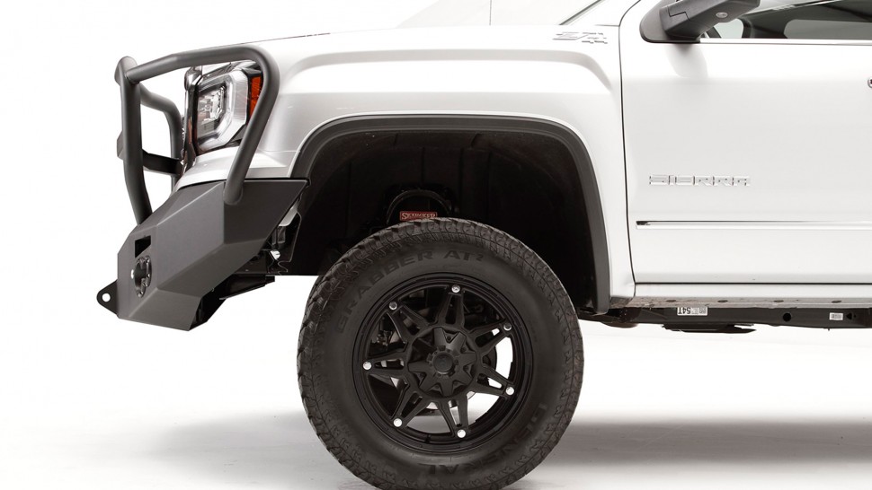 Передній бампер Premium з центральною дугою GMC Sierra 1500 14-15 Fab Fours GS14-F3152-1