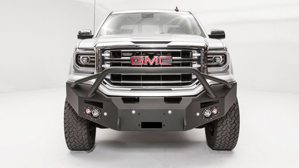 Передній бампер Premium з центральною дугою GMC Sierra 1500 14-15 Fab Fours GS14-F3152-1