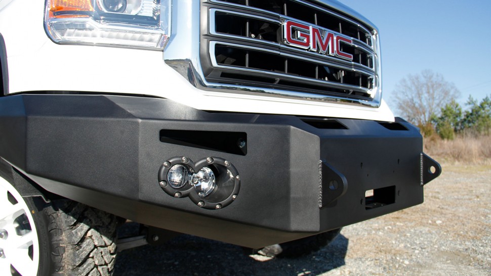 Передній бампер Premium з центральною дугою GMC Sierra 1500 14-15 Fab Fours GS14-F3152-1