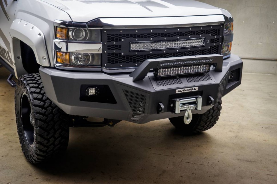 Go Rhino 24273T BR10 Replacement Front Bumper Chevrolet Silverado 2500/3500 15-19